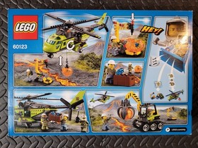 LEGO CITY 60123: Volcano Supply Helicopter, New and Factory Sealed, Retired Set!
