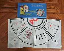 RUMMY ROYAL vintage WHITMAN Plastic Game Sheet No. 4713:100 Made in USA
