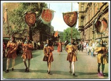 Tarnowskie Góry Poland Miners  Days Parade Vintage Chrome Postcard 1972 К048