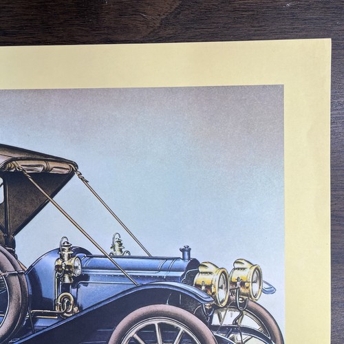 Piet Olyslager Packard 1909 Car Art Print Lithograph 12” x 14 1/2 Vtg - Picture 3 of 6