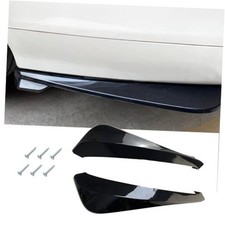 2PCS Universal Rear Diffuser Car Spoiler, Rear Bumper Lip Canard Smooth Black