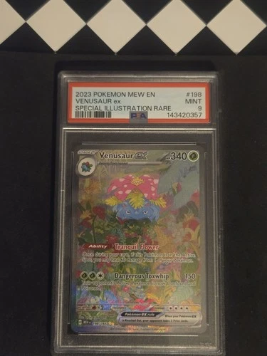 2023 Pokémon Mew en Venusaur EX Special Illustration Rare #198 PSA 9 Mint