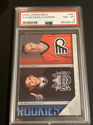 2005-06 Upper Deck Young Guns Checklist #487 ALEXANDER OVECHKIN RC! 🔥🔥 PSA 8