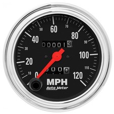 Autometer Traditional Chrome Series Speedometer 0-120 Mph 3 38 Dia Mechanical