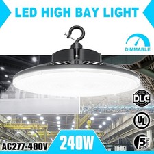 480V Led UFO High Bay Light 240W 36000LM, 5000k Replacement 1000M HPS/MH Fixture
