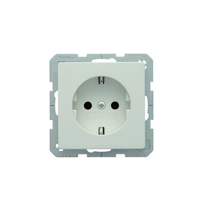 Berker Q.1/Q.3/Q.7 Schuko Steckdose, polarweiß samt - 47436089