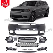 Front Bumper Cover Kit with Upper and Lower Grille For 2016-2020 Dodge Durango
