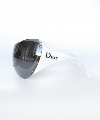 Vintage CHRISTIAN DIOR Sunglasses Ski 1 Logo White Shield Mask