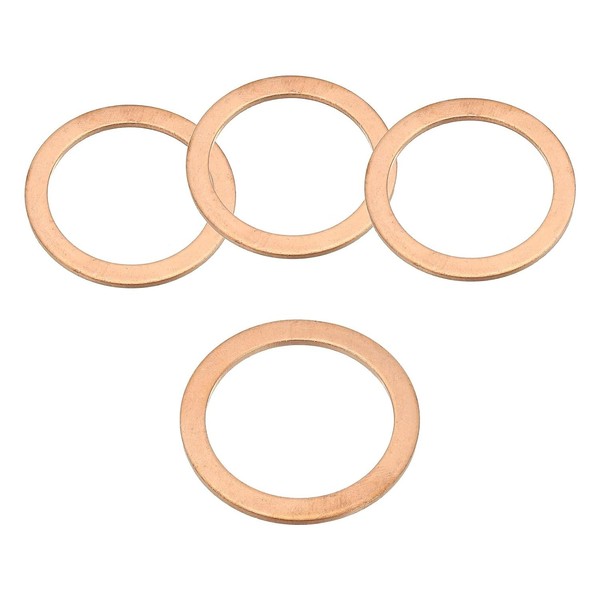 Kupferdichtringe M27 X 35Mm 4 StüCk Flach Unterlegscheiben FüR Schrauben Bolzen-image