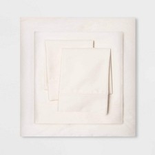 Full 500 Thread Count Tri-Ease Solid Sheet Set Ivory - Threshold