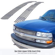 For 2000-2006 Chevy Suburban Tahoe Upper Stainless Chrome Billet Grille Insert