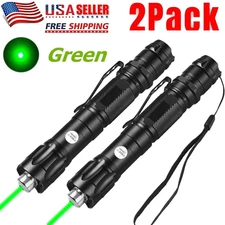2 Packs Green Laser Pointer Star Visible Beam Light 2mw Rechargeable Lazer Pen