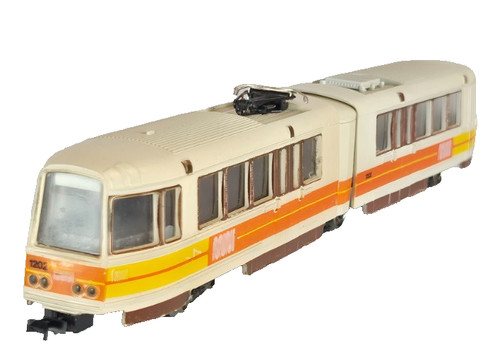 AHM / Mehano 5302 Spur HO Duewag Gelenkstraßenbahn Stromlinien Test Runner Originalverpackt. | Condition: Used
