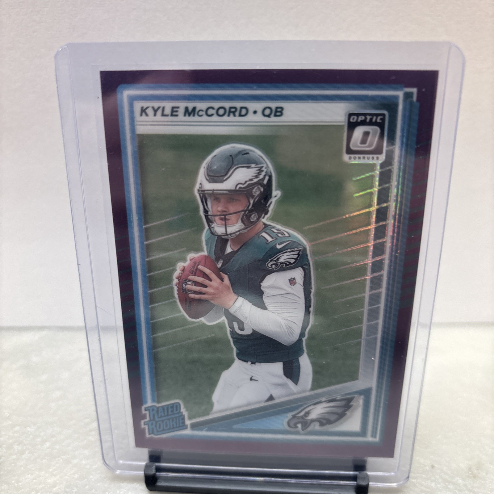 2025 Panini Donruss - Rated Rookie Kyle McCord #325 Purple Press Proof #33 /50