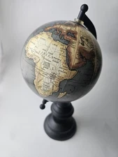 Small Decorative Black Grey World Globe Mini Tabletop Travel Home Wedding Decor