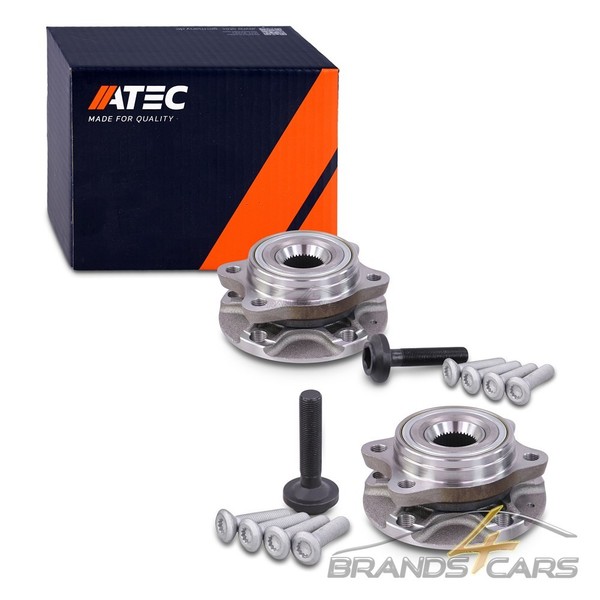 Atec 2X Radlager Radnabe Vorne Vormontiert FÜR Audi A4 B6 B7 A6 4B C5 A8 4D Vw-image