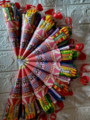 Circus SWEET CONES PARTY BAGS FAVOUR BIRTHDAY vegetarian PERSONALISED UNISEX
