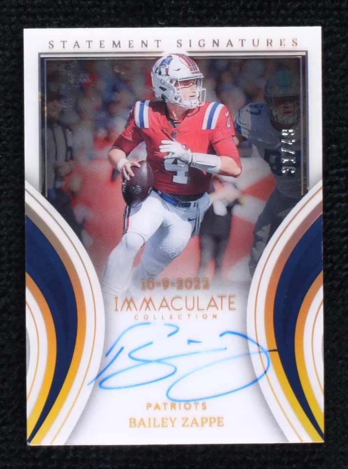 2023 Panini Immaculate Collection Bailey Zappe #SS-BZA