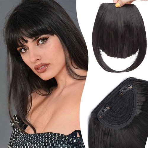 Clip in French Bangs 100% As Human Hair Fringe Front Bangs Peice Extensions Lady - Picture 37 of 66