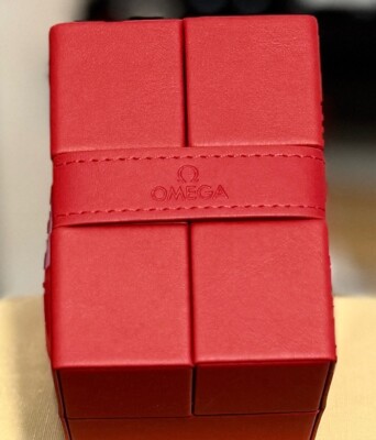 Genuine Omega Red Eco Leather Watch Box Service Travel Case | eBay