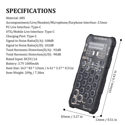 Live Sound Handheld Portable DSP Sound Effect Device U6D8 - 第 4/12 張圖片