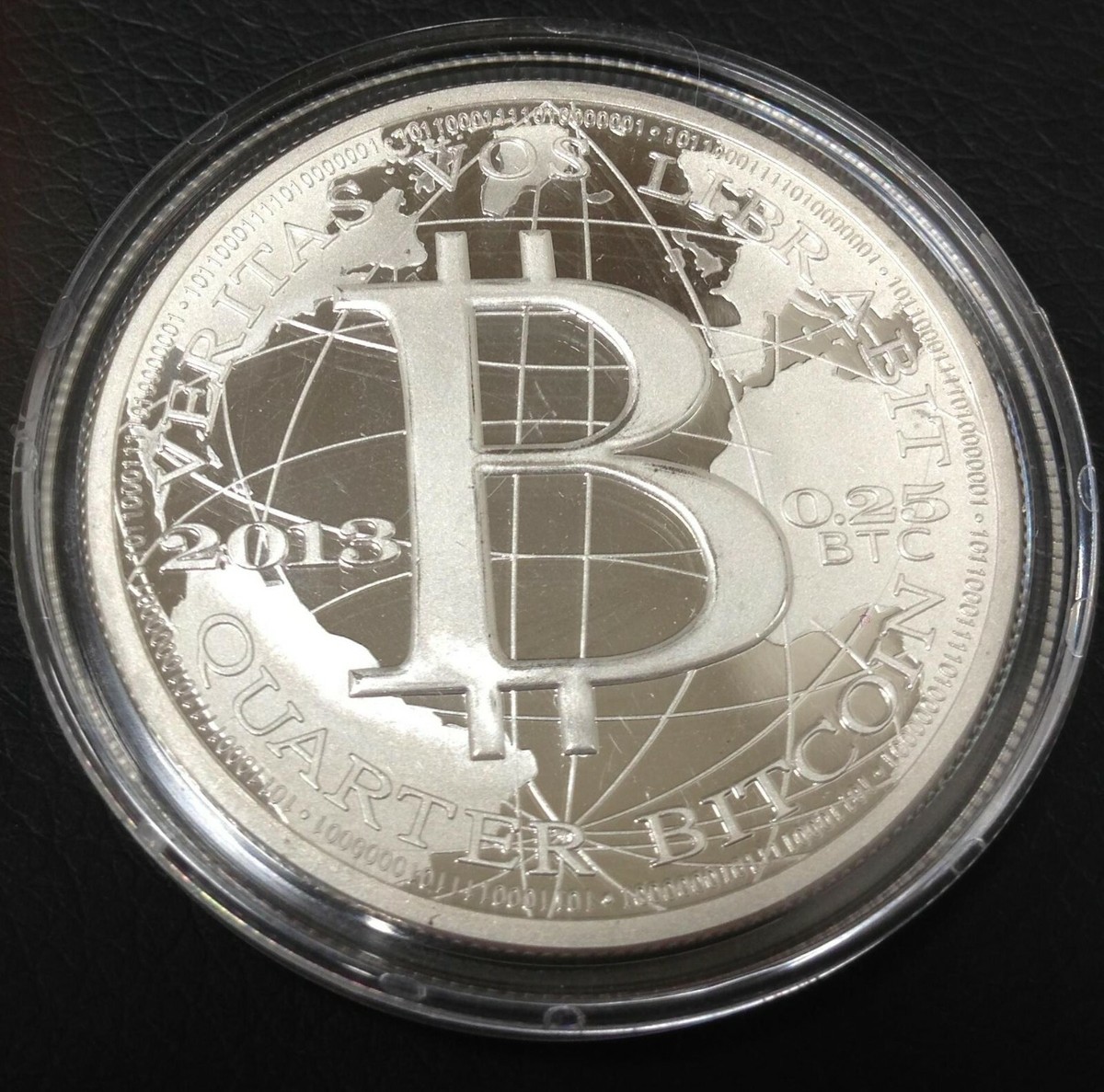 2013 New Liberty Dollar .25 Quarter Bitcoin Specie 1oz