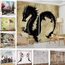 Abstract Style 3D Curtain Blockout Drapes Fabric Photo Printing Window Decor
