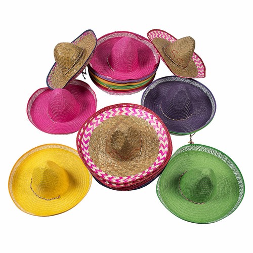 Bulk Assorted Color Sombreros - Apparel 