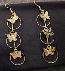 Dangle Hook Earrings Gold Tone Dainty Butterfly Earing Boho Earring