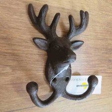 Garderobenhaken Hirsch Gusseisen Wandhaken Haken Kleiderhaken HG-025I