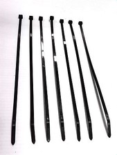(1,000) 9-7/8" BLACK WEATHER RESISTANT NYLON CABLE TIES/ZIP TIES - MADE IN USA