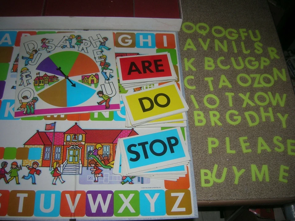 SCRABBLE ALPHABET GAME ABC Vintage 1972 EDUCATIONAL 4-6 SELCHOW RIGHTER COMPLETE - Image 4 of 4