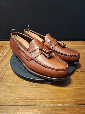 Allen Edmonds Maxfield Tassel Loafers Mens Size 13 B Brown  display picture 3