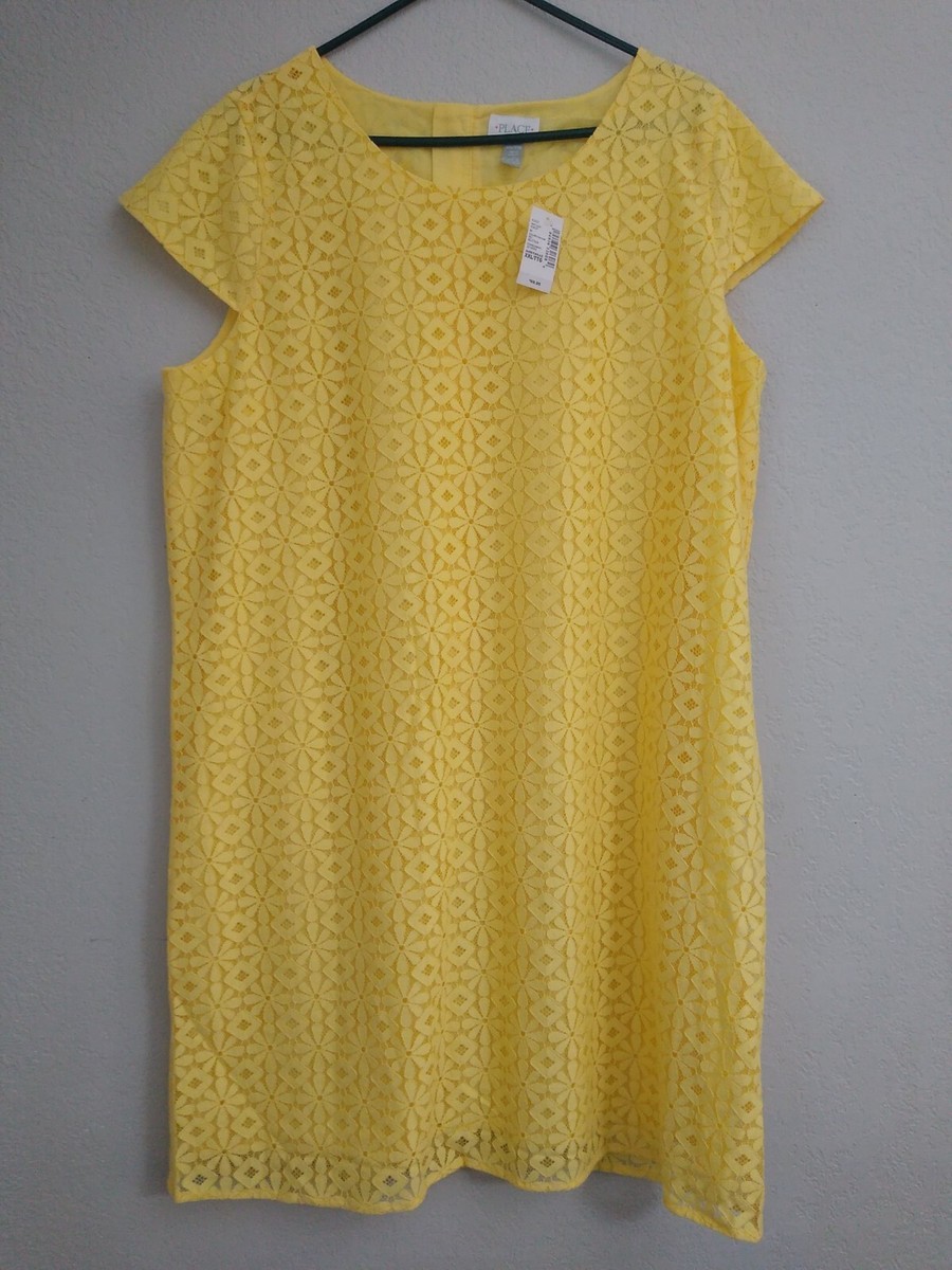 Place Plus Size 2X Yellow Lace Dress New W Tags | eBay