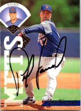 Pete Harnisch autographed baseball card (New York Mets) 1995 Leaf #302