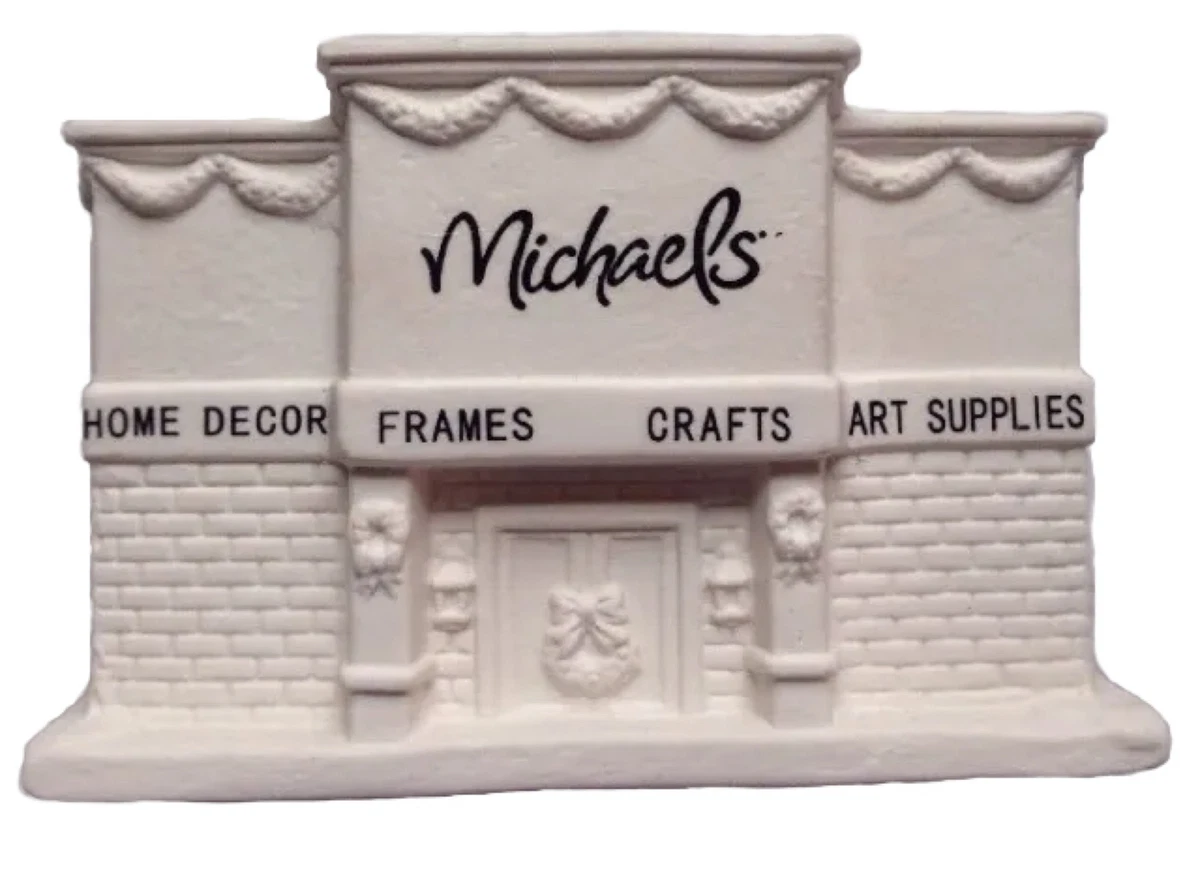 MICHAELS CRAFT STORE ILLUMINATED CHRISTMAS VILLAGE PORCELAIN MODEL, 4 HIGH