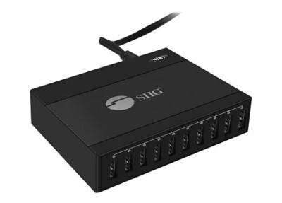 SIIG 60W 10-Port USB Charger 2-Pack (20 Ports Total) Fast Charging