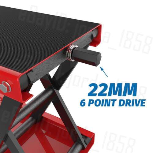 500kg Motorcycle Scissor Jack Motorbike ATV Lift Stand Work Bench with Dolly AU - Picture 4 of 12