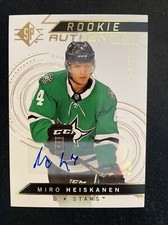 18-19 UD SP Hockey Rookie Authentics Gold Auto 125 Miro Heiskanen /25