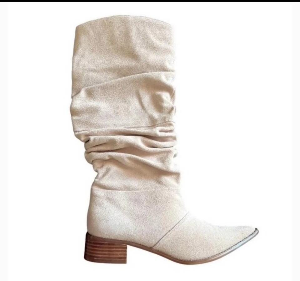 Chinese Laundry Winner Split 麂皮绒石靴女式 8.5 码 — 第 2/3 张图片