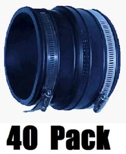 (40) P1056-215 Fernco 2" x 1-1/2" Flexible Reducing Coupling Pipe Connectors