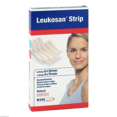 LEUKOSAN Strip Natural 2 Blatt 6/3 Streifen 2 St