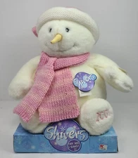 Commonwealth Kmart Shivers 2001 Pink Plush Snowman Sings Vibrates Christmas* NWT