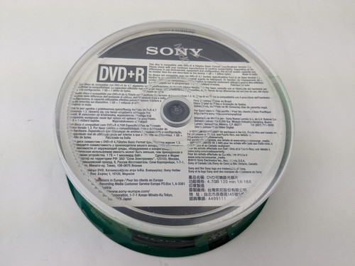 NEW SEALED - Sony DVD+R (4.7 GB) - 25 Pack - Afbeelding 3 van 3