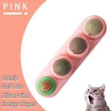 Natural Catnip Cat Wall Stick-On Ball Toy Scratchers Treats Healthy Natural Remo