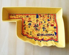 13.5" OKLAHOMA BAKING DISH Oven to Table STONEWARE PAN Vibrant Yellow NEW JU0038