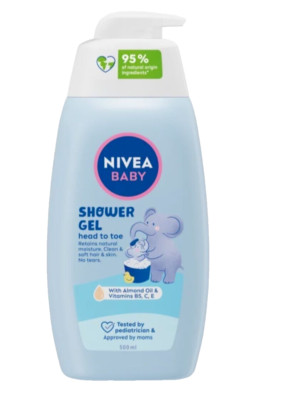 Nivea Baby Gel 2in1 zum Waschen von Körper und Haaren, 500ml