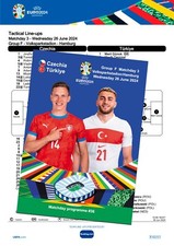 #36 CZECHIA v TURKEY 26 June 2024 EURO FAN 12 pages + OFFICIAL LINESUP