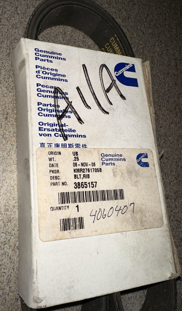 3865157 Cummins Belt V-Ribbed Water Pump Drive 3805085 5413192 N14 