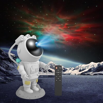  auibela Astronaut Galaxy Projektor Nachtlicht, LED Sternenhimmel Projektionslampe